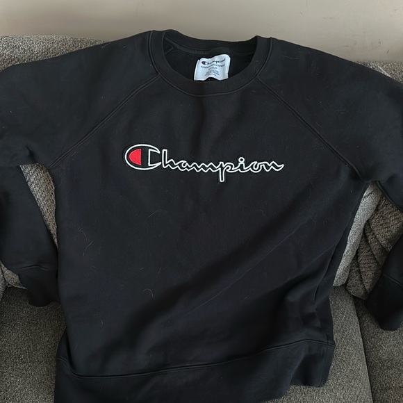 Champion Crew Neck, Black, Size Small - Picture 1 of 3